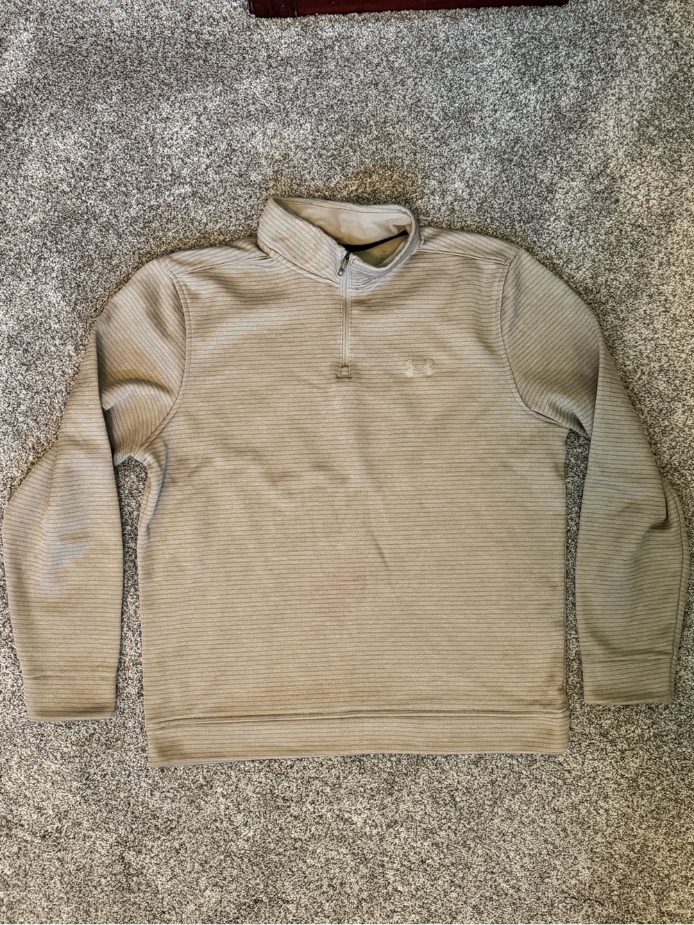 Under Armour Men's Zip-Neck Sweater in Taupe